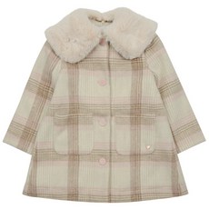 Moda carina 女童格紋 Percollar 大衣 M2041C004