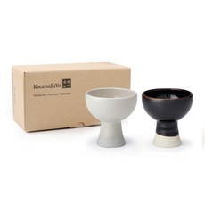 KwangJuYo Casual Line仰鐘杯2件組, 白色+黑色, 1組