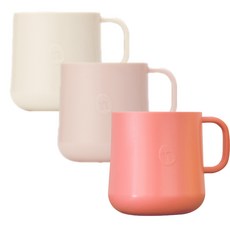 nestique 兒童杯 3件組, 香草白+粉色+櫻桃粉, 1組, 200ml