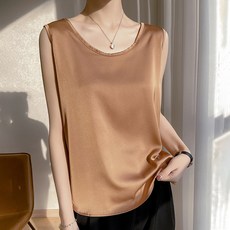 마켓에이 여성용 베이직 U넥 이너 나시티