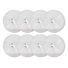 高級水鑽寶石鈕扣 先染1 13mm, 8個, 白色