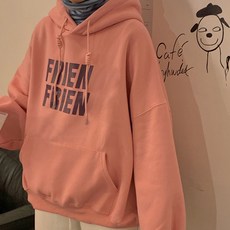 FRIEN 더블링 레터링 임산부 루즈핏 후드티