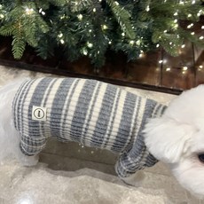매그독 강아지 코지스트 기모 올인원, 크림그레이, 1개