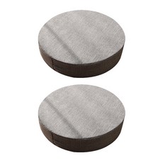 圓形亞麻靠墊 2入, 灰色的