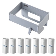 JIMMYS HOME 廚房掛式垃圾桶 + 垃圾袋100入組, 灰色, 1套