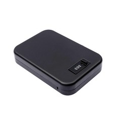 brwd旋鈕迷你保險箱 小型, 黑色的