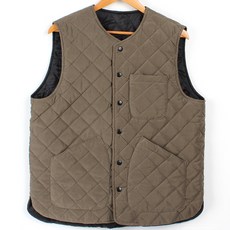 PLAYS 男士雙面穿圓領絎縫鋪棉背心