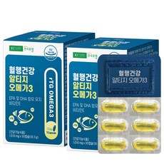 건국유업 혈행건강 알티지 오메가3 30.3g, 30정, 2개