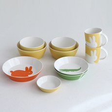 Loco Living Vivid Home 套組 2 只鱷魚, 黃色, 綠色, 橙色, 飯碗2p+招待2p+冷風架+冷風中號2p+冷風小號+馬克杯2p