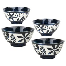 LeBENKUCHEN Aika 藍花航空服務二人組, 混色, 飯碗 2入+大碗 2入