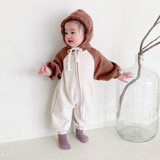 베베나인 유아용 신생아 나그랑 후드 우주복