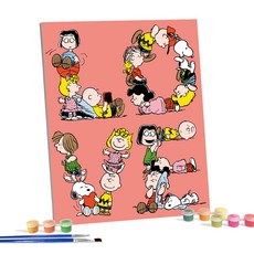 iLovePainting 花生漫畫 DIY 鑽石畫 40 x 50 cm, 愛你, 1個