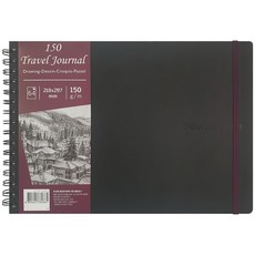 CERGIO 旅行硬殼封面線圈素描本 風景 150g CE-1557-LSA4/S, A4, 1個