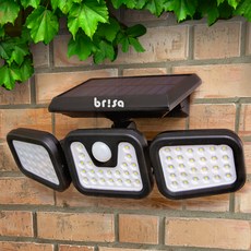 브리사 태양광 가로등 LED 벽등 센서등, 블랙