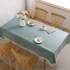 심쿵마켓 심플한 방수 식탁보, 그린, 90 x 135 cm