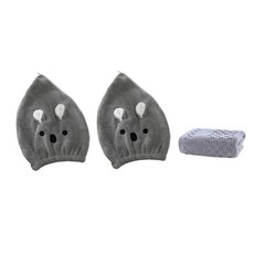 軟發巾 SG05 2p + 毛巾套組, 灰色的, 1套