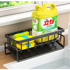 Nu-home 水槽菜瓜布瀝水架, 黑色, 1層, 1個