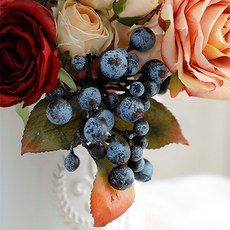 mismone 漿果 水果 科 裝飾 人造花, 藍色, 1個