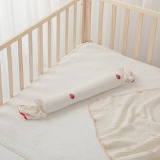 아이레빗 유아용 순면 바디필로우 솜포함 사탕, 딸기 자수