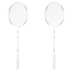 Smax Korea 超輕碳纖維羽球拍 2支組 粉色, 1組, 單品