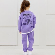 vavkids 兒童 Paradise 刷毛大學T上下套裝