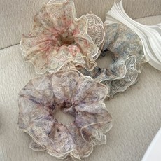 ROSICLER 水彩雪紡髮圈3件組