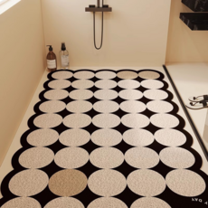 Laladay防滑浴室淋浴墊, 圓形米色, 1個