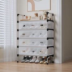 House Fit 多功能5層鞋架, 1個, 白色