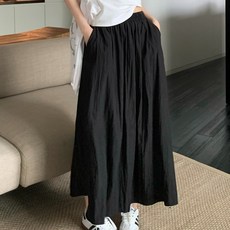 아이엠몽 여성용 미마 A라인 밴딩 롱 스커트