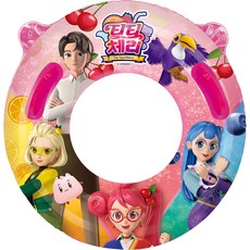 充氣扶手兒童游泳圈 70cm 22S701, 混合顏色, 1個