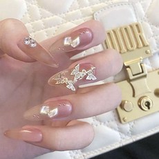 市集感性 美式風格長款美甲片, 2個, 款式11