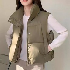 피어니스트 여성용 베키 심플 코디 패딩 조끼