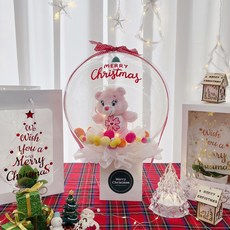 LOVELY FARM 聖誕快樂 角色娃娃氣球 + 壓克力樹 + 購物袋組合 Care Bears, Cherry Blossom Bear