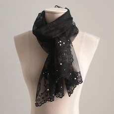 Vavisoo Hairi 珍珠蕾絲圍巾