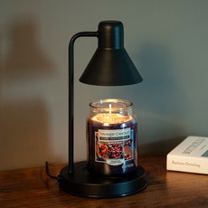 양키캔들 홈 인스퍼레이션 라지자 + 더스윗 모노 캔들워머 다이얼 + 전구 2p 세트, 베리 앤 시더, 블랙(캔들워머)