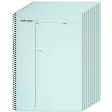 POPO FANCY 主頁面左分隔線彈簧筆記本, 10個, 薄荷