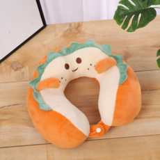 Roywing U型露營旅行頸枕 笑臉表情, 橘色