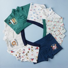 스콕스 남아용 베이스볼 주니어 학생 사각 드로즈 팬티 6종 세트 MPS-734