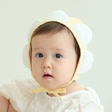 woojooi 幼兒向日葵無邊軟帽