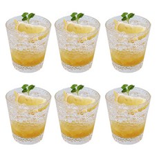 Water Dot On The Rock透明圖案玻璃杯, 6個