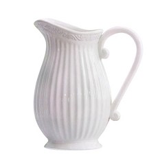 RIVER-GREEN 陶瓷握把花瓶, 白色的