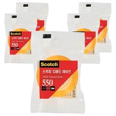 3M Scotch 多用途膠帶 550 補充裝 18mm x 20m, 5個, 透明