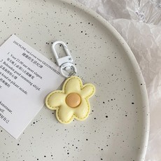 도림 데이지꽃 미니 자동차 키링, 1개, 옐로우