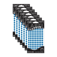 쁘띠팬시 칼라 분류용 라벨 견출지 20-305, 청색, 7개