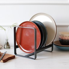 Dimon鐵製5格盤子架, 灰色