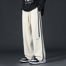 Starbean 男士小字樣寬版鬆緊帶長褲