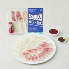 은하수산 모둠회 광어 숭어 400g + 청귤초장 30g x 2개입 + 간장 4g x 2개입 + 와사비 3g x 2개입 세트 (냉장), 1세트