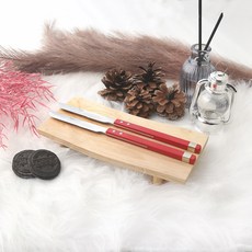 Bogen 方形索倫餐具餐刀, 寶石紅, 2個