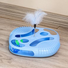 파스텔펫 고양이 라운드 스퀘어 트랙볼, 블루, 1개