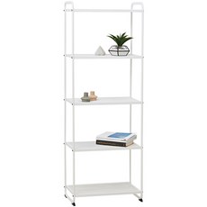 NATURE LIVING 收納置物架 白色 鐵製 57.5x34x161.5 公分, 5層